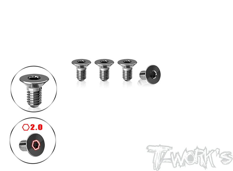 TP-800R-A 64 Titanium Centering Screw 3 x 6mm ( For Awesomatix A800R/A800RR ) 4pcs.