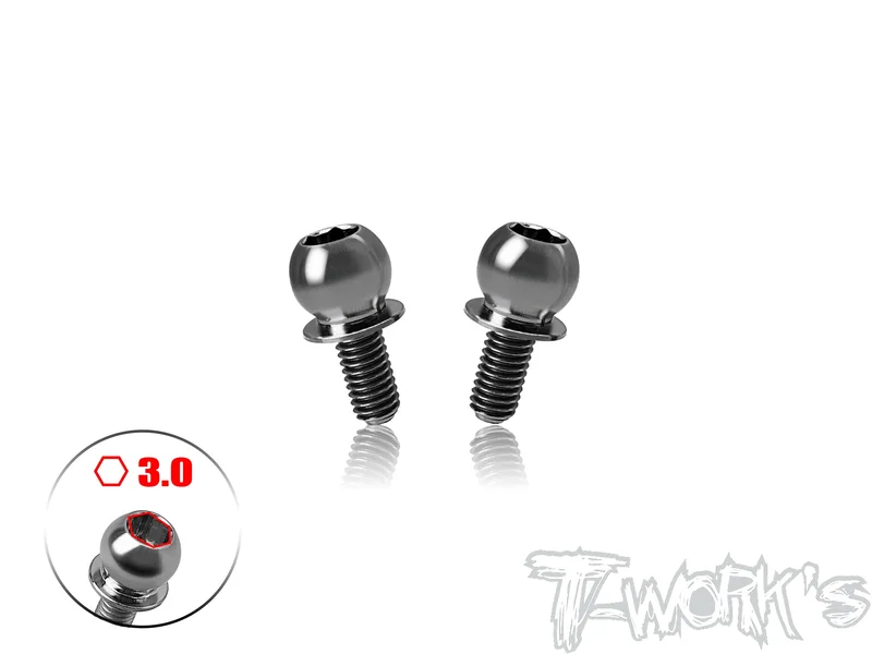 TP-802-B 64 Titanium 5.8mm Shock End Ball With (6mm/ 8mm) Screw ( For Yokomo BD12 ) 2pcs.
