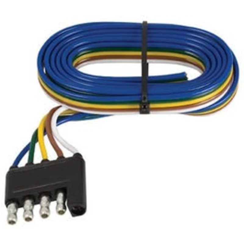 Trailer End Connector, 5-Way Flat, 48-In.