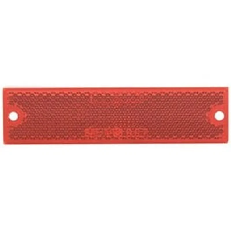 Trailer Reflector, Rectangular, Red, 4-3/8 x 1-1/8-In.