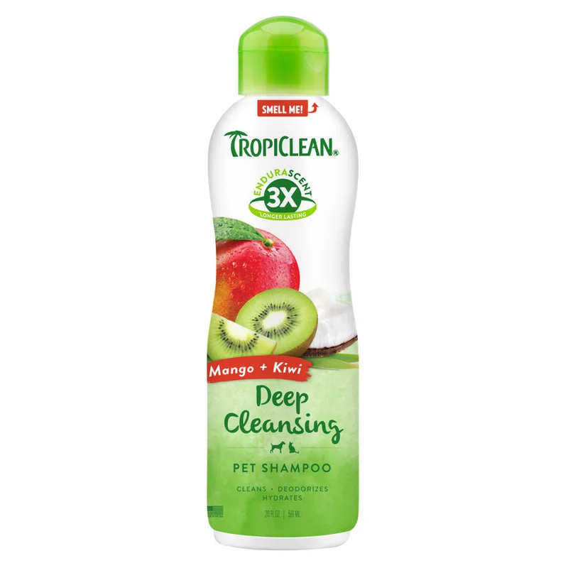 TropiClean EnduraScent Mango Kiwi Pet Shampoo