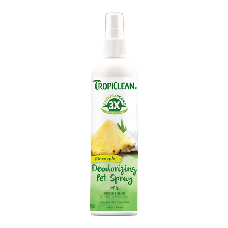 TropiClean EnduraScent Pineapple Deodorizing Pet Spray For Pets