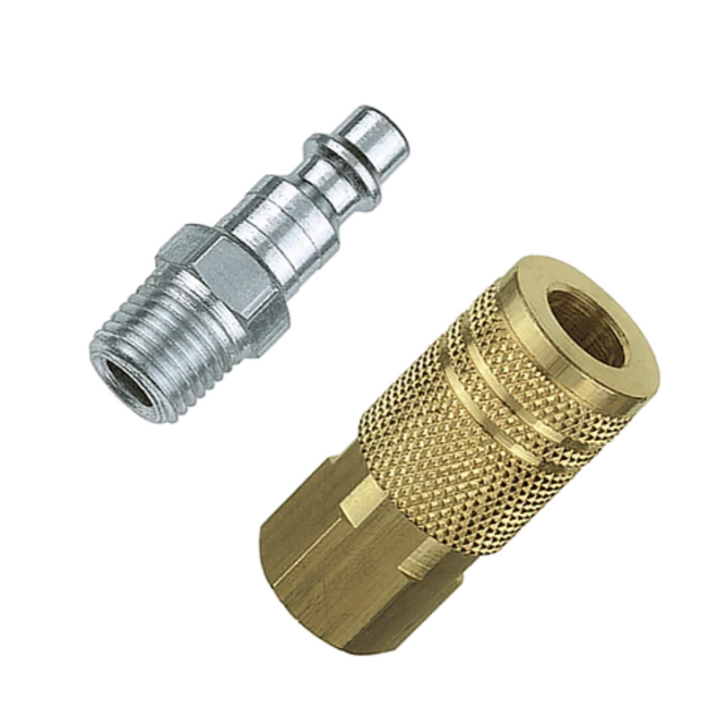 Tru-flate 1/4" I/M Design x 1/4" NPT Mixed Plug/Coupler Set