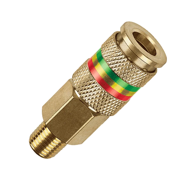 Tru-flate  1/4" I/M/T/A x 1/4" MNPT Brass Combo Coupler