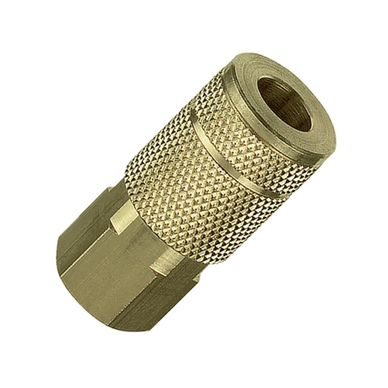 Tru-flate 1/4" T Design x 1/4" FNPT Brass Coupler