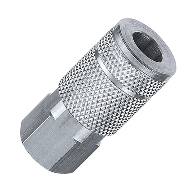 Tru-flate  3/8" T Design x 1/4" FNPT Steel Coupler