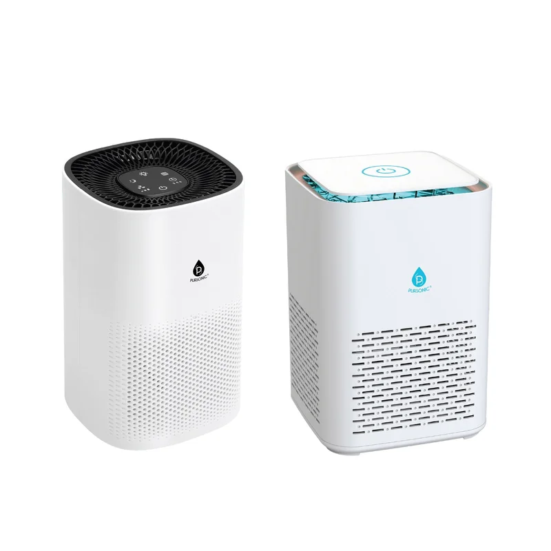 True HEPA Air Purifier Duo  4-Stage Large Room Purifier + Compact 3-Stage Purifier Set