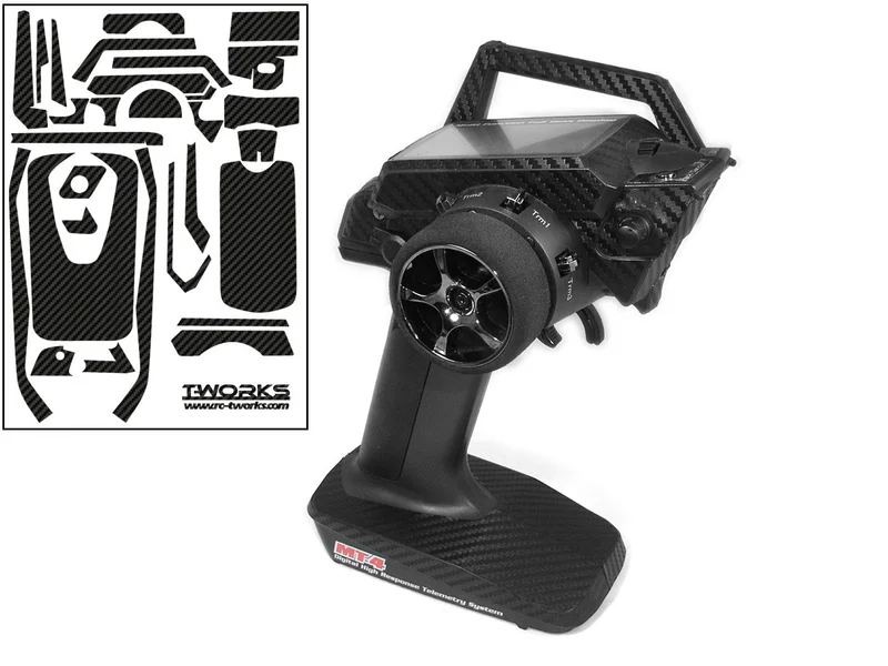 TS-001 3D Graphite Sticker (For Airtronics & Sanwa MT-4) 9 Colors Black TS-001