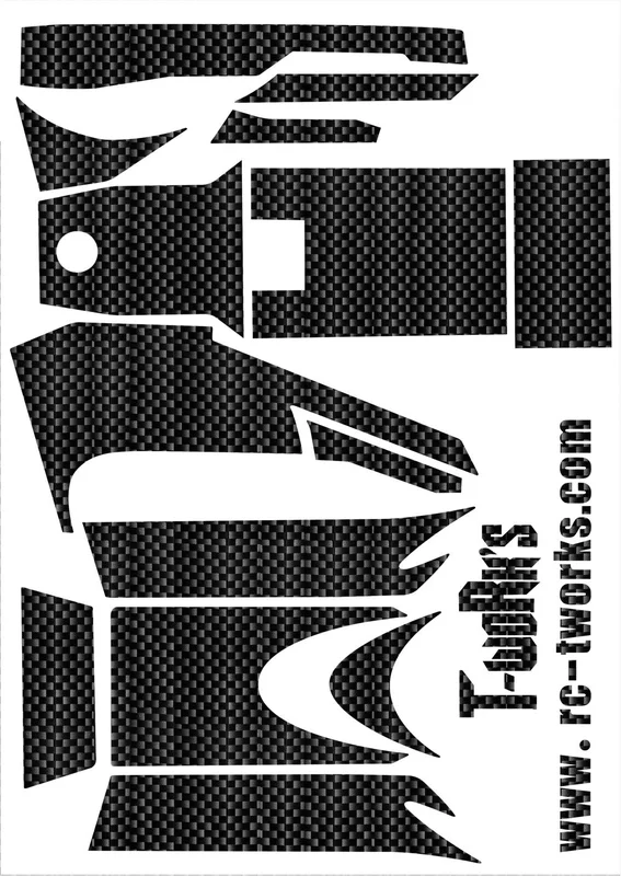 TS-014 Shiny Graphite Sticker (For SPEKTRUM DX3R)