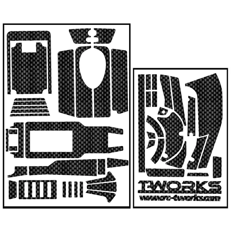 TS-028 Shiny Graphite Sticker ( For SPEKTRUM DX4R )