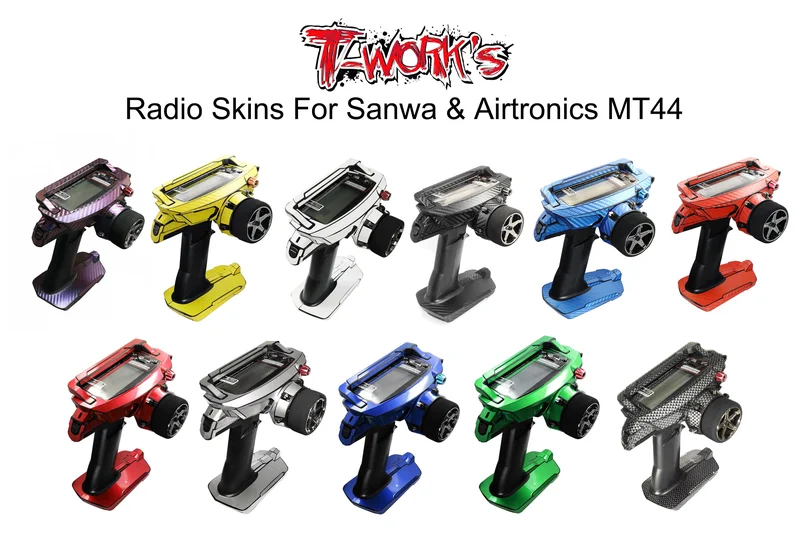 TS-042M Mirror Chrome Radio Skin Sticker For Sanwa & Airtronics MT44 4colors