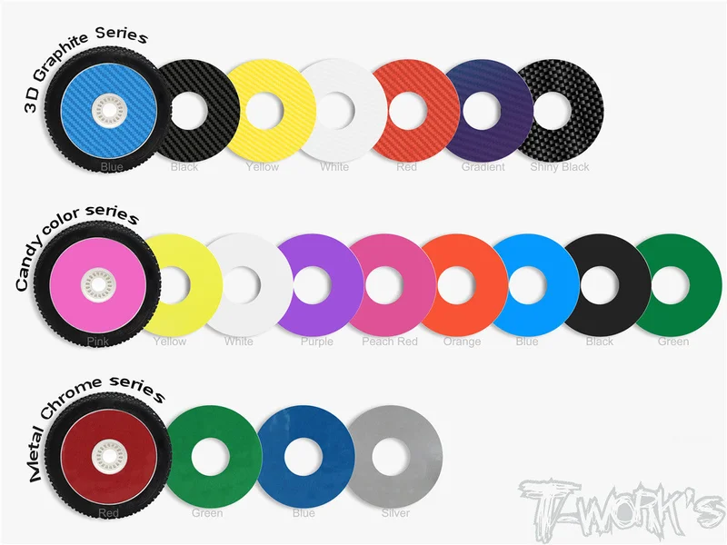 TS-057  Candy series 1/8 Buggy Rims Sticker ( Pink ) 8pcs.
