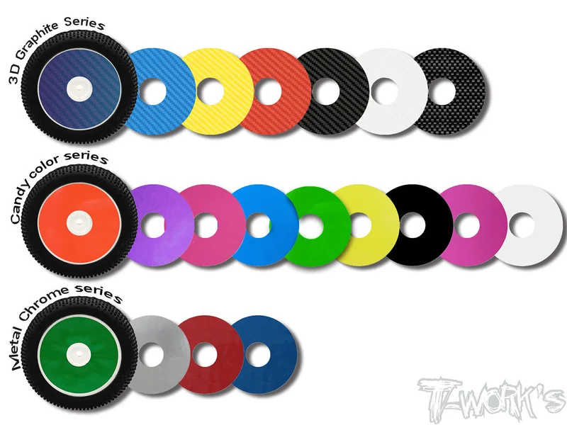 TS-059 Shiny Graphite 1/10 Buggy Rims Sticker 12pcs.