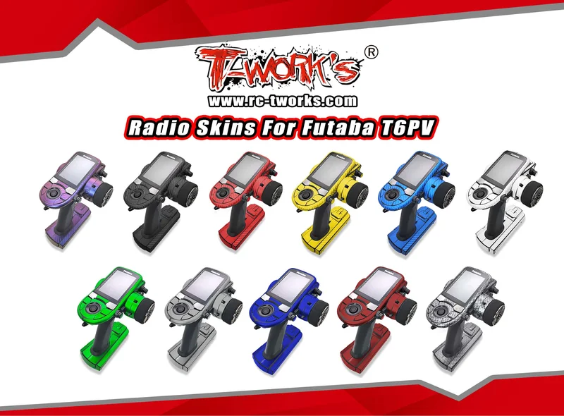 TS-078M Metal Chrome Radio Radio Skin Sticker ( For Futaba T6PV ) 4 Colors