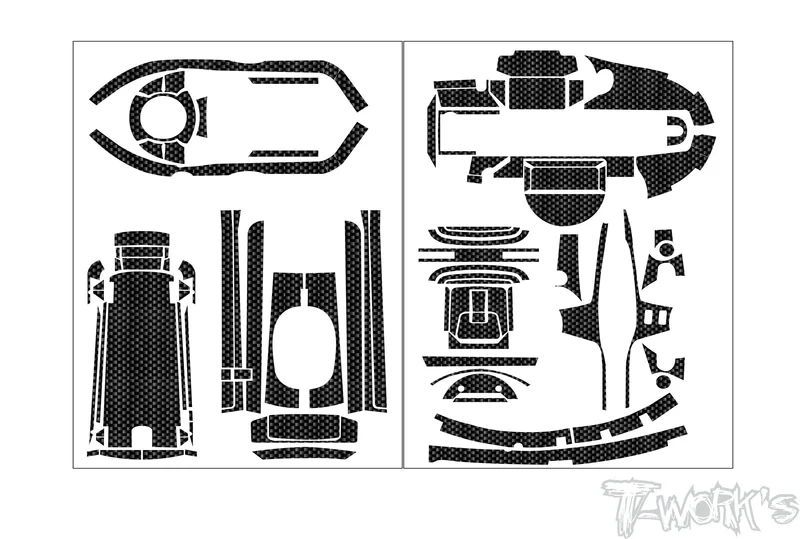 TS-079 Shiny Graphite Radio Skin Sticker ( For Futaba T6PV )