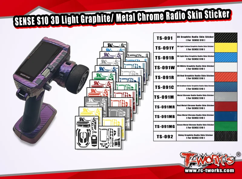 TS-0913D Graphite Radio Skin Sticker ( For Sense S10 )