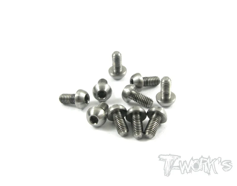 TSS-306B 3mm x 6mm 64 Titanium Hex. Socket Button Head Screw 10pcs