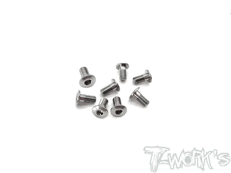 TSS-306LP 3mm x 6mm 64 Titanium Hex. Socket Head Low Profile Half Thread Screws8pcs.