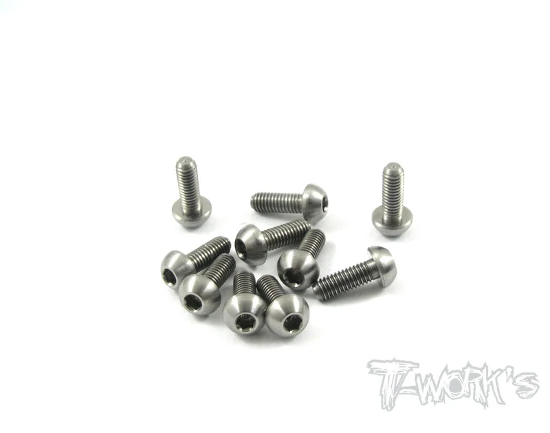 TSS-308B 3mm x 8mm 64 Titanium Hex. Socket Button Head Screw 10pcs