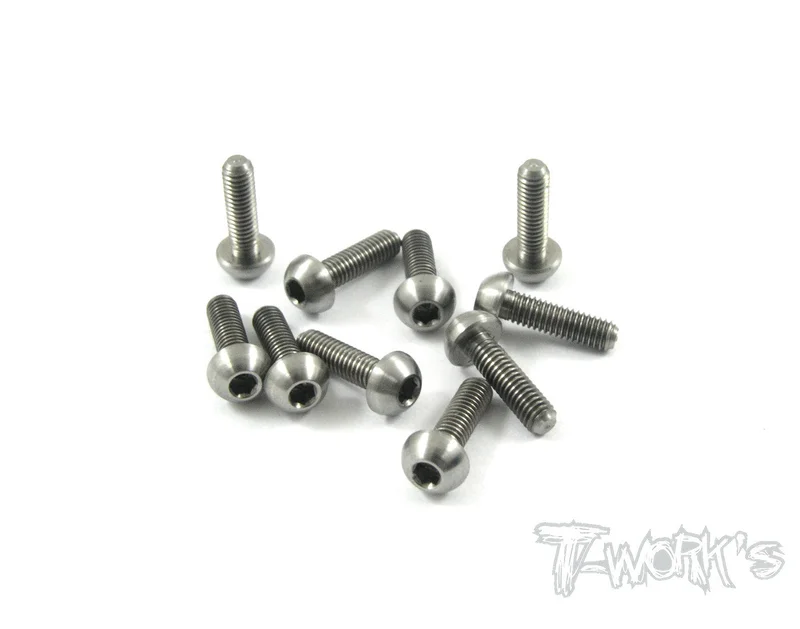 TSS-310B 3mm x 10mm 64 Titanium Hex. Socket Button Head Screw 10pcs