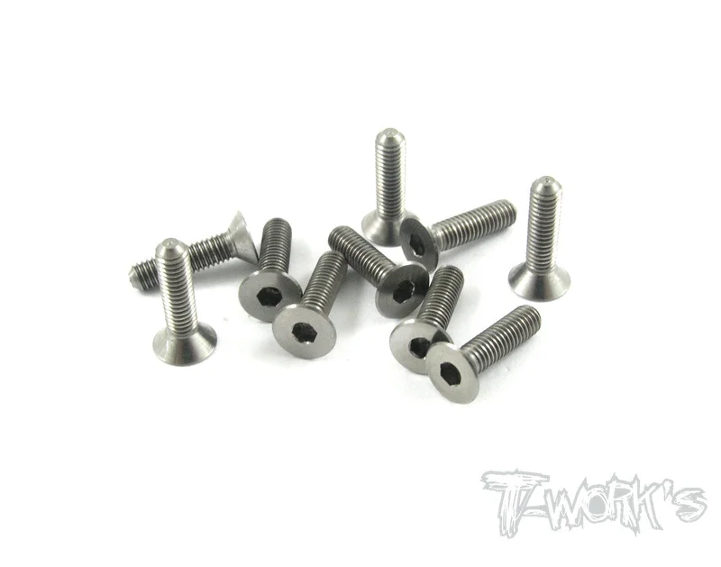 TSS-312C 3mm x 12mm 64Titanium Hex. Countersink Screw 10pcs.