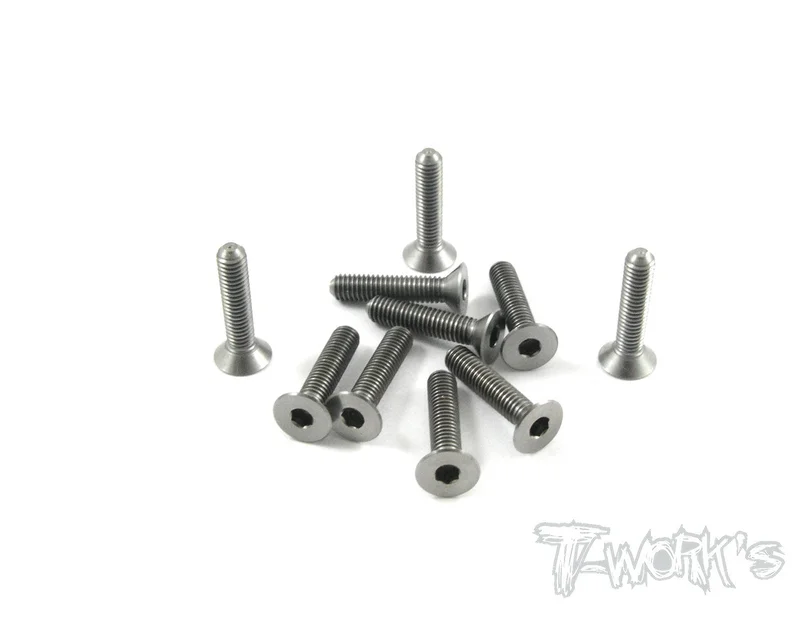 TSS-314C 3mm x 14mm 64 Titanium Hex. Countersink Screw 10pcs.
