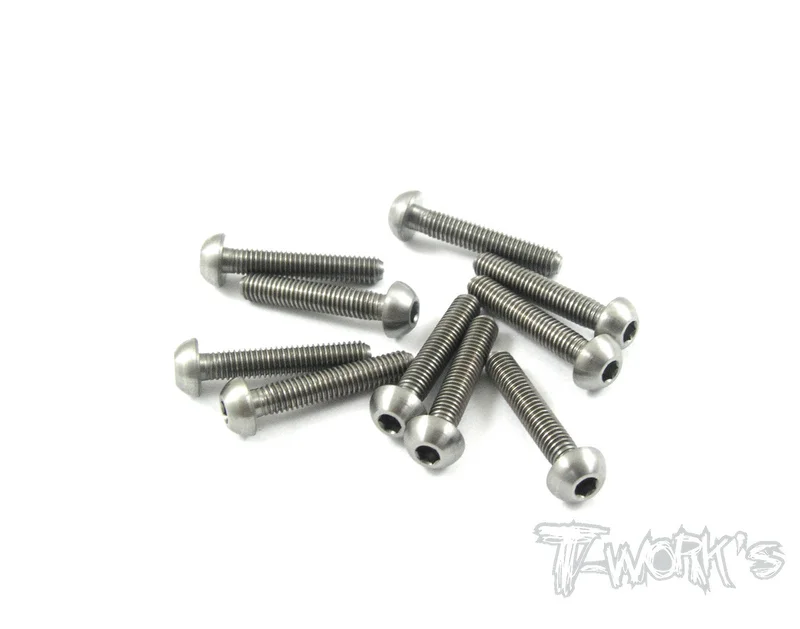TSS-316B 3mm x 16mm 64 Titanium Hex. Socket Button Head Screw 10pcs