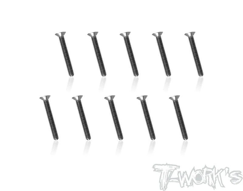 TSS-324C 3mm x 24mm 64 Titanium Hex. Countersink Screw 10pcs.