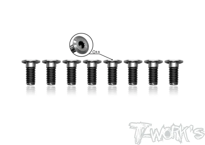 TSS-408LP 4mm x 8mm 64 Titanium  Hex. Socket Head Low Profile Half Thread Screws8pcs.