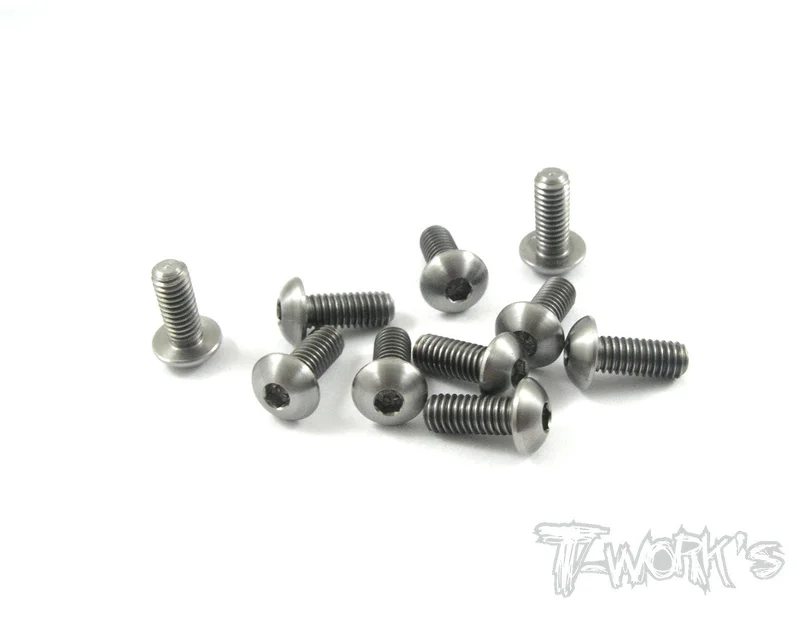 TSS-410B 4mm x 10mm 64 Titanium Hex Socket  Button Head Screw 10pcs