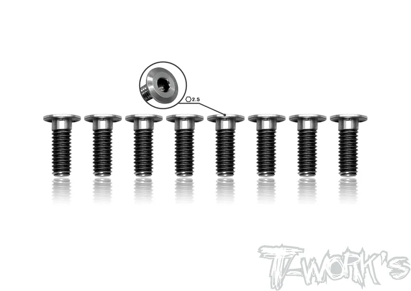 TSS-410LP 4mm x 10mm 64 Titanium  Hex. Socket Head Low Profile Half Thread Screws8pcs.