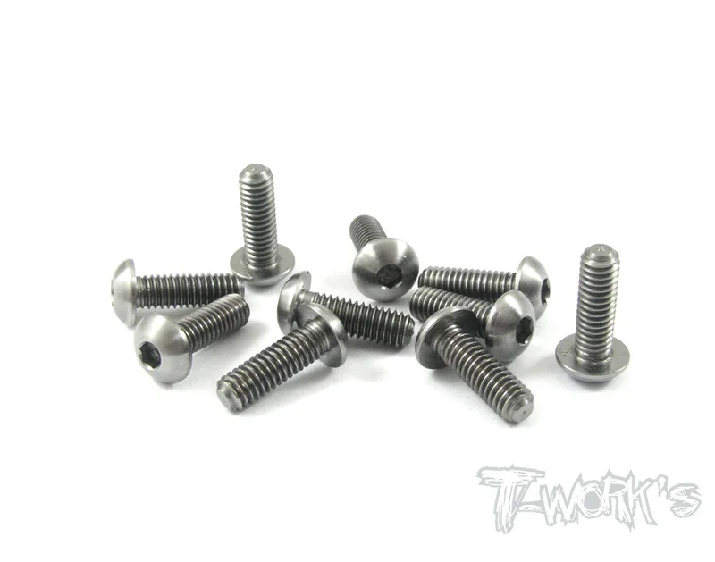 TSS-412B 4mm x 12mm 64 Titanium Hex Socket  Button Head Screw 10pcs