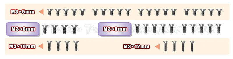 TSS-X4'23-B64 Titanium Screw set ( Bottom )42pcs.( For Xray X4 2023 )