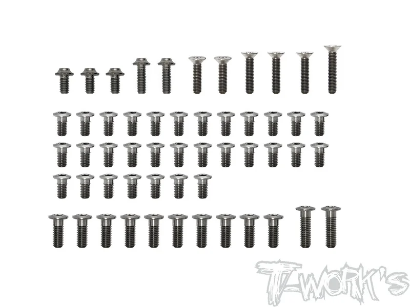 TSSU-BD10-T-LP 64 Titanium Low Profile Top Screw set 54pcs.( For Yokomo BD10/BD10 LC )