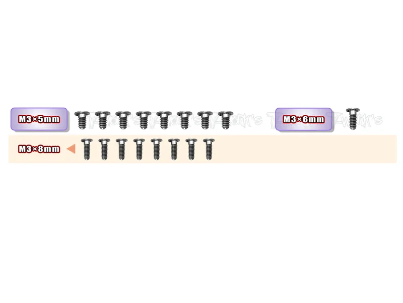 TSSU-X4-T-LP64 Titanium Low Profile Top Screw set 17pcs.( For Xray X4 )