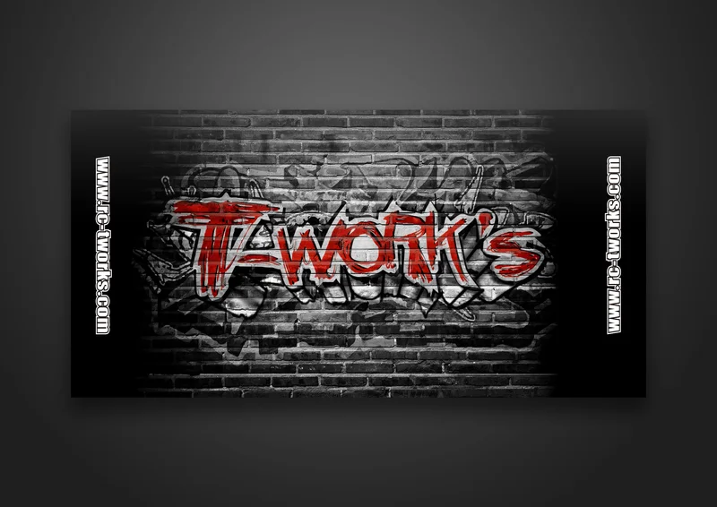 TT-048-A T-Work's Roll up Pit Mat 120 x 60 cm  With Carry Strap ( Graffito style )