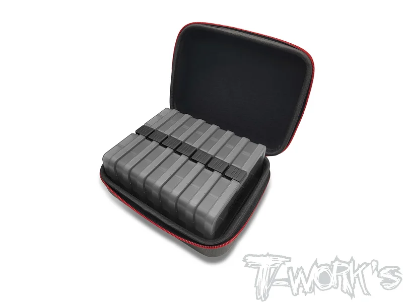 TT-075-O-13A   Compact Hard Case with 7pcs.  of 10 Case Hardware Storage Boxes