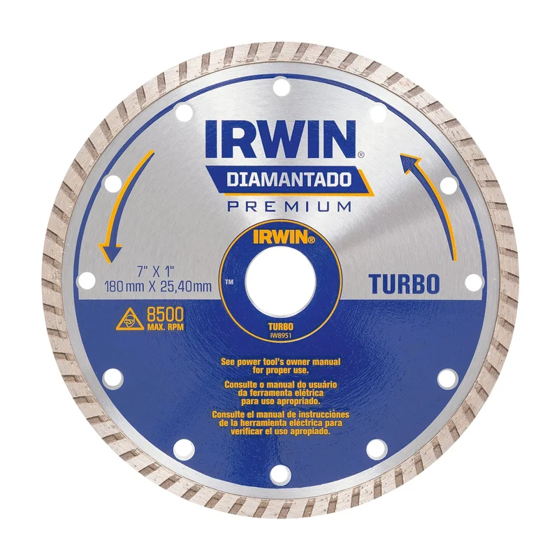 Turbo Diamond Blade Wet/Dry 7" Irwin
