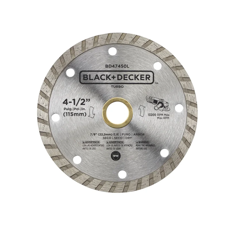 Turbo Diamond Disc. 4-1/2" Black and Decker