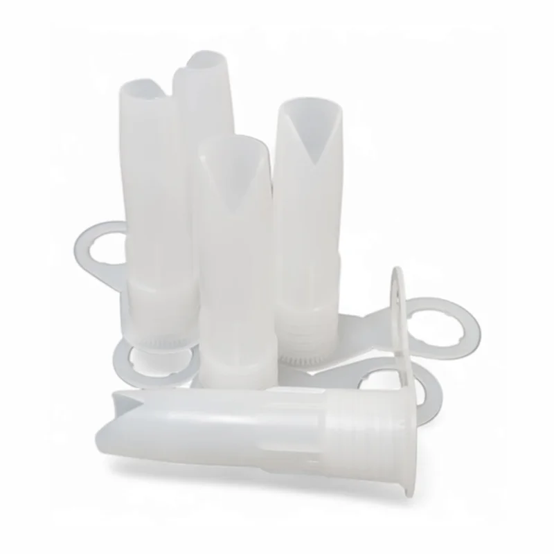 Type-V (aka V-Seam or V-Notch) Wide Seaming Caulk Nozzle for Thick Viscosity 10oz Caulking Tubes