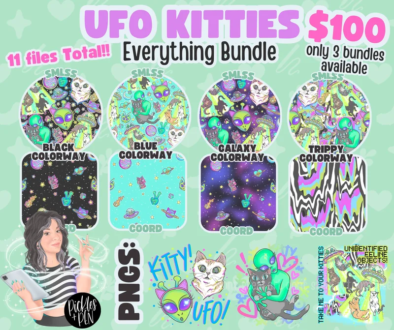 UFO KITTIES EVERYTHING BUNDLE [ONLY THREE]