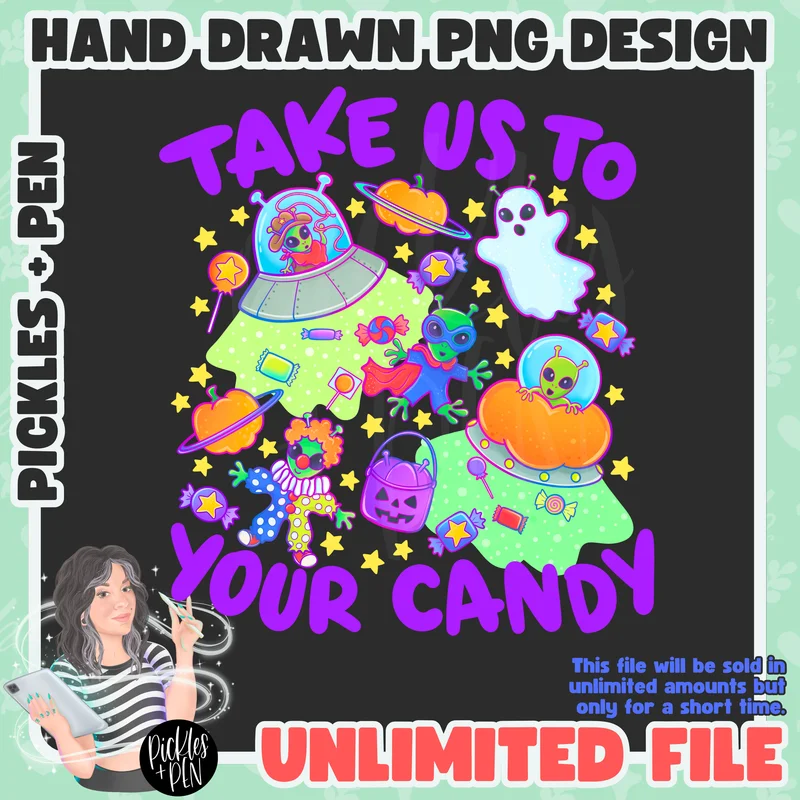 UFOs Trick Or Treating PNG [UNLIMITED] FIRST 30 for only !