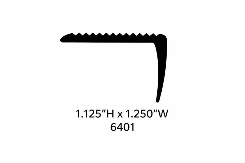 Vinyl Stair Nose, 12 Ft Black 6401