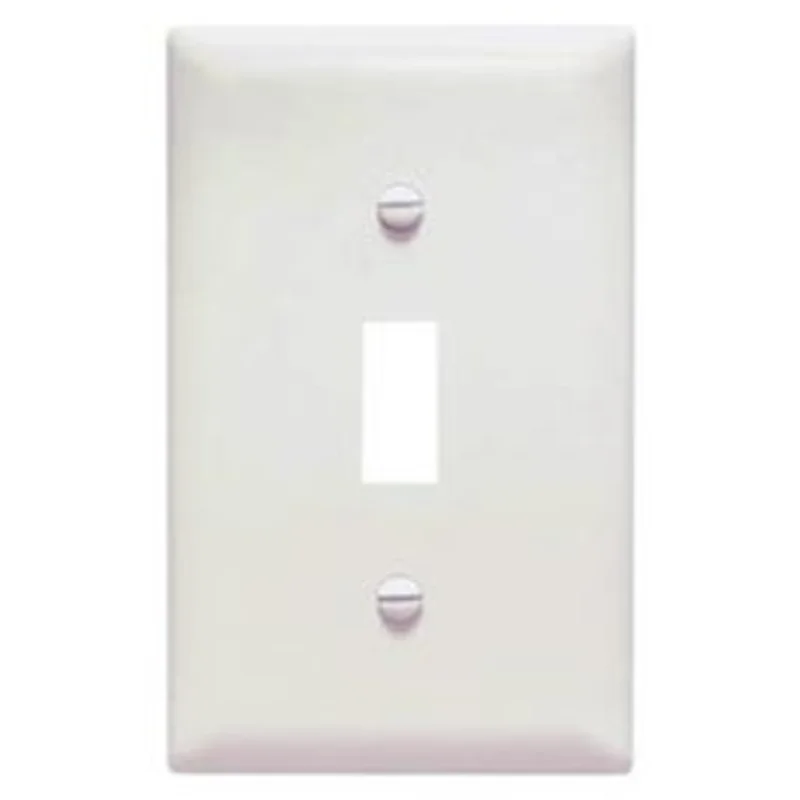 Wall Plate, Single Toggle, Urea, White