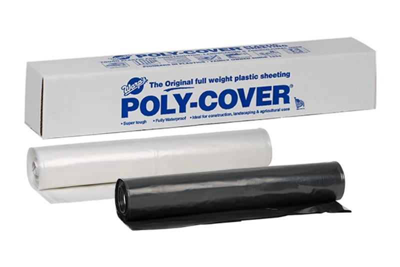 Warp Brothers Poly-Cover Genuine Plastic Sheeting 3 Ft W X 50 Ft 4 Mil Clear