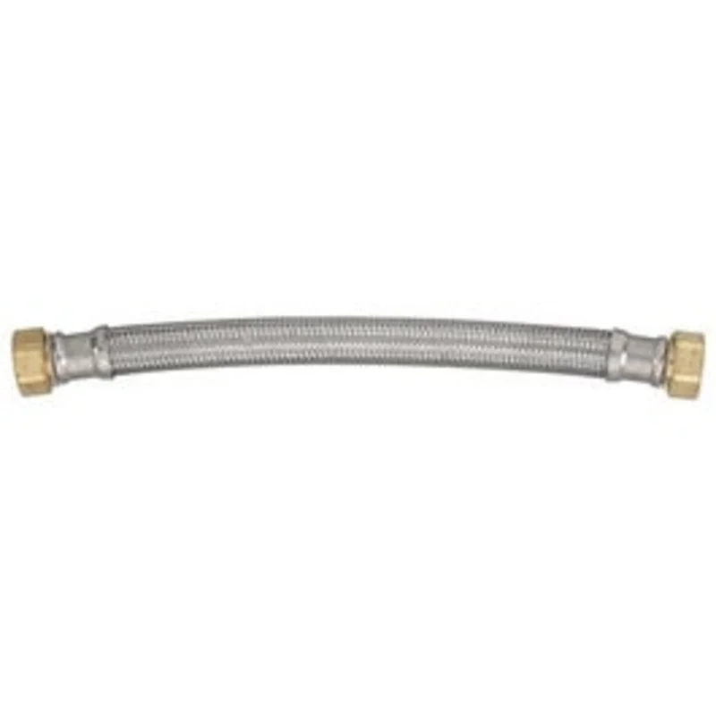 Water Heater Connector, Braided Stainless Steel, 3/4 FIP x 18-In.