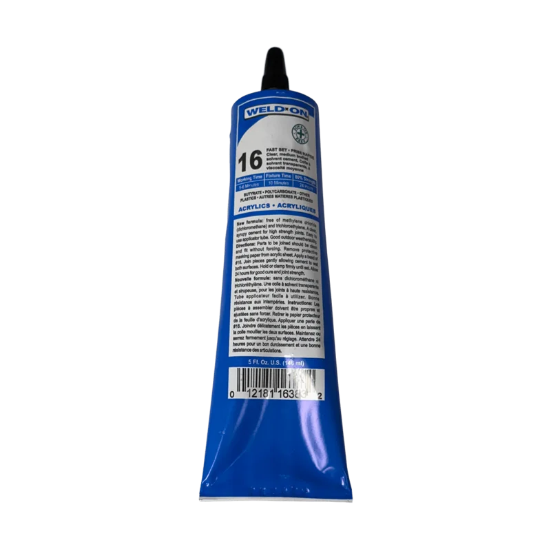 Weld-On #16 Clear Acrylic Cement DCM & TCE Free