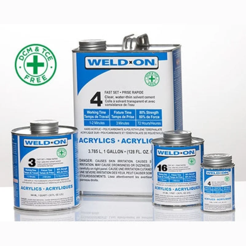 Weld-On #4 Clear Acrylic Plastic Cement DCM & TCE Free