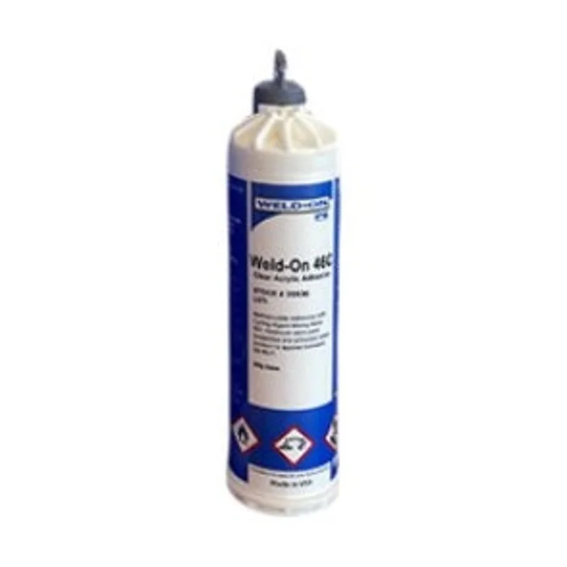 Weld-On (SciGrip) 46C Translucent Acrylic Adhesive for Primer-Less Bonding of Aluminum, Metals, and Acrylics - 6 to 9 Minute Working Time - 50mL and 490mL 10:1 Mix Ratio