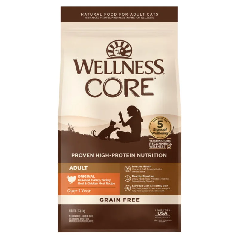 Wellness CORE Natural Grain Free Original Turkey, Chicken, Whitefish & Herring Recipe Dry Cat Food